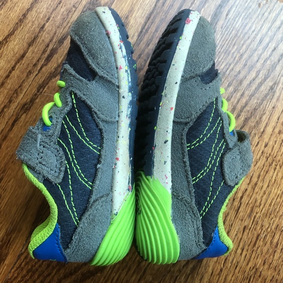 Merrell Bare steps Kids Shoes - Navy Green and Grey - Picture 3 of 11